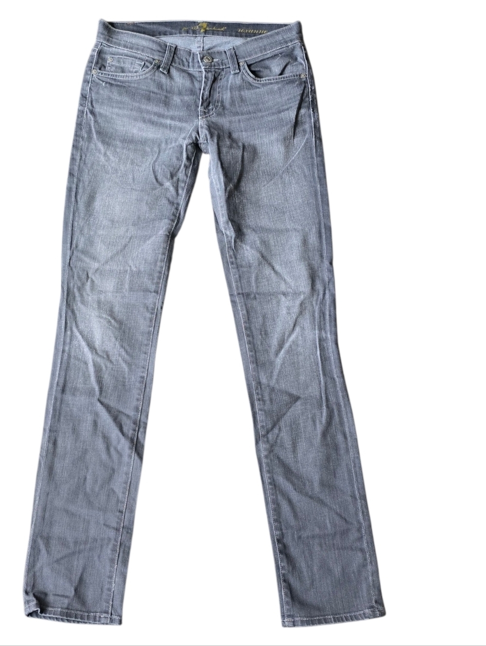 7 For All Mankind Roxanne Skinny Denim Grey Jeans. Size 25